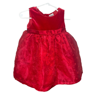 ♥️Youngland Infant Red Velvet Holiday Dress 12m